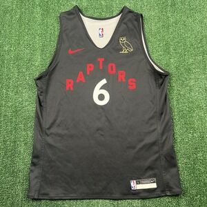 Nike NBA Toronto Raptors Practice Jersey L Black Grey OVO Drake The 6 Reversible